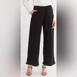 T Tahari Tie Waist Wide Leg Pants Size L *NWT*